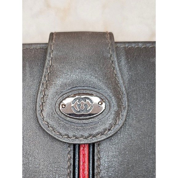 Gucci‎ Wallet Bifold Snap Closure Vintage Stripe Accent Made in Italy - Picture 10 of 16